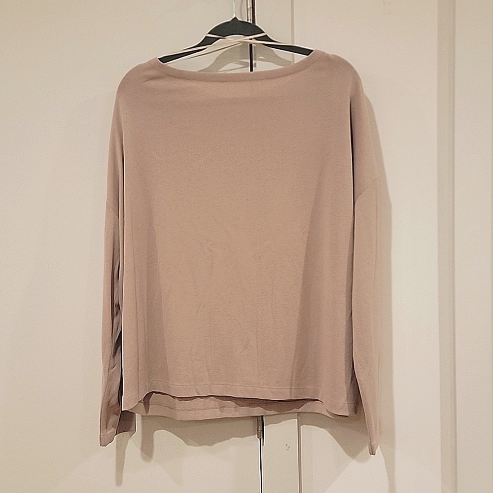 All Saints: Rita tee long sleeves; Color: Cloud Pink